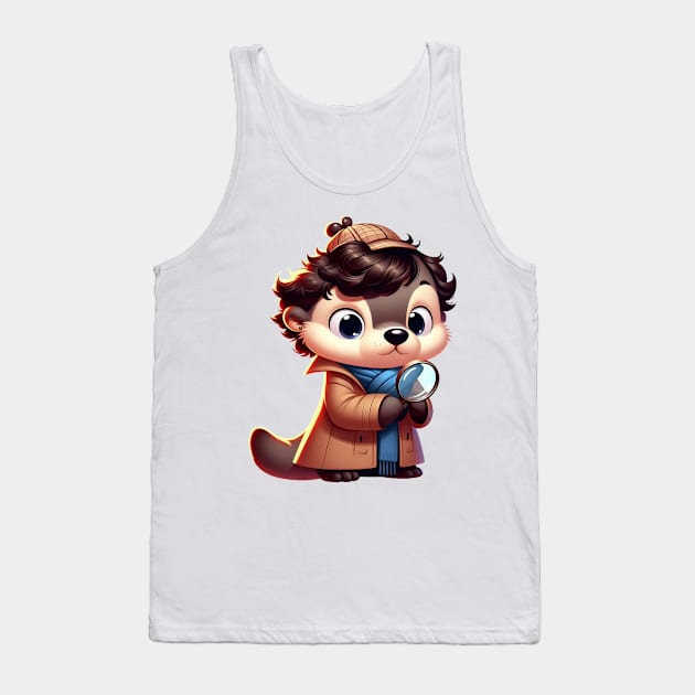 Cute Cumberbatch Sherlock Otter Tank Top by Dmytro